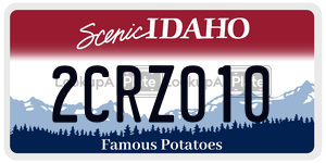 2CRZ010  license plate in ID