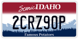 2CRZ90P  license plate in ID