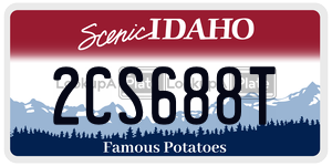 2CS688T  license plate in ID