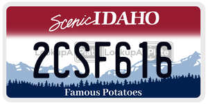 2CSF616  license plate in ID