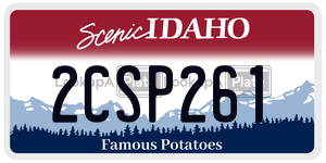 2CSP261  license plate in ID