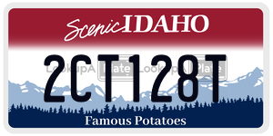 2CT128T  license plate in ID