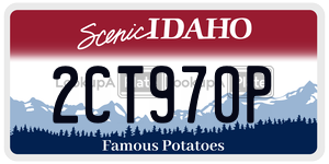 2CT970P  license plate in ID