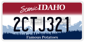 2CTJ321  license plate in ID