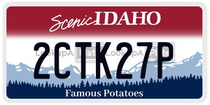 2CTK27P  license plate in ID