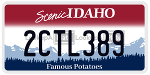 2CTL389 license plate in Idaho