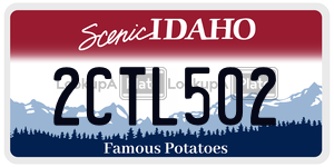 2CTL502  license plate in ID