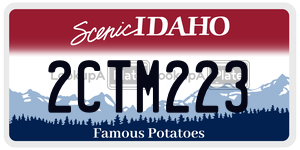2CTM223  license plate in ID