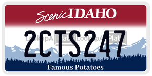 2CTS247  license plate in ID