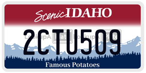 2CTU509  license plate in ID