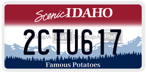 2CTU617  license plate in ID