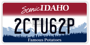 2CTU62P  license plate in ID