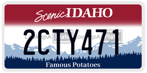 2CTY471  license plate in ID