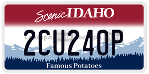 2CU240P  license plate in ID