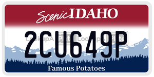 2CU649P  license plate in ID