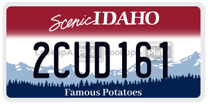2CUD161  license plate in ID