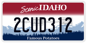 2CUD312  license plate in ID
