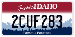 2CUF283  license plate in ID