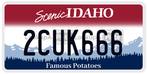 2CUK666  license plate in ID