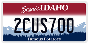 2CUS700 license plate in Idaho