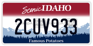 2CUV933  license plate in ID