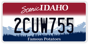 2CUW755  license plate in ID