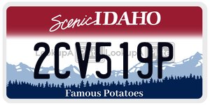 2CV519P  license plate in ID