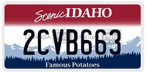 2CVB663  license plate in ID