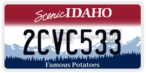 2CVC533  license plate in ID