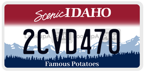 2CVD470  license plate in ID