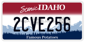 2CVE256  license plate in ID