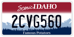 2CVG560 license plate in Idaho