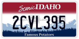 2CVL395  license plate in ID