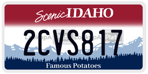 2CVS817  license plate in ID