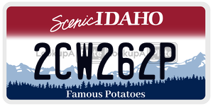 2CW262P  license plate in ID