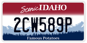 2CW589P  license plate in ID