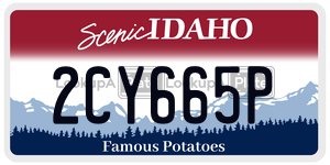 2CY665P  license plate in ID