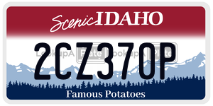 2CZ370P  license plate in ID