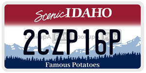 2CZP16P  license plate in ID