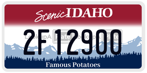 2F12900  license plate in ID
