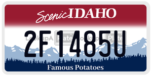 2F1485U  license plate in ID