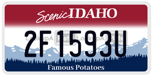 2F1593U license plate in Idaho
