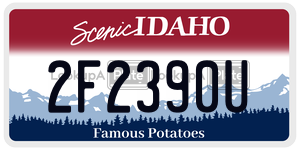 2F2390U  license plate in ID