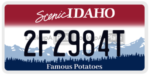 2F2984T  license plate in ID