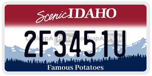 2F3451U  license plate in ID