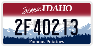 2F40213  license plate in ID