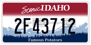 2F43712  license plate in ID