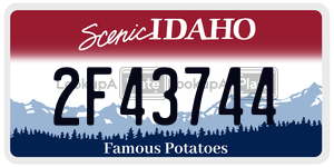 2F43744  license plate in ID