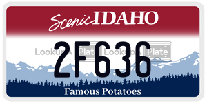 2F636  license plate in ID