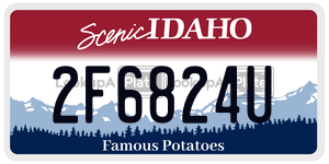 2F6824U  license plate in ID